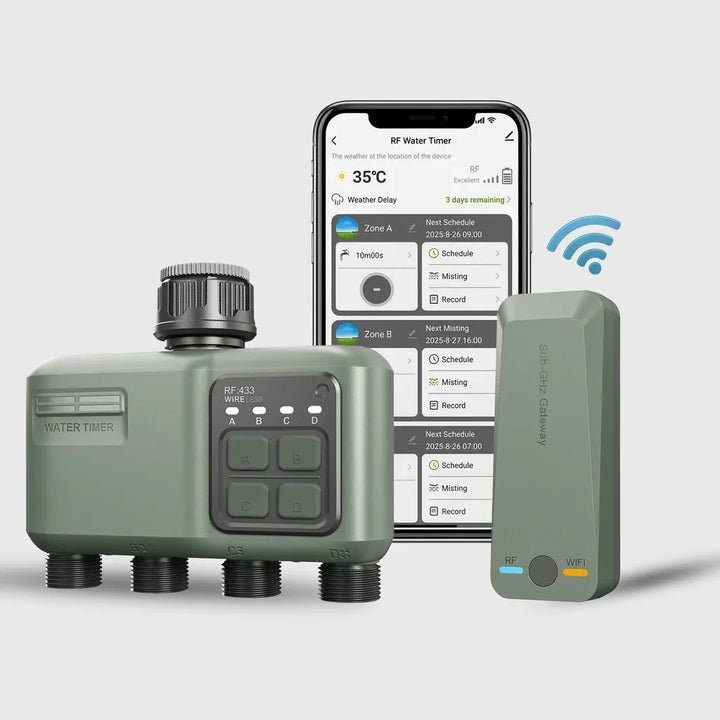 Druppelirrigatie met wifi-timer aan de buitenkraan: stappenplan